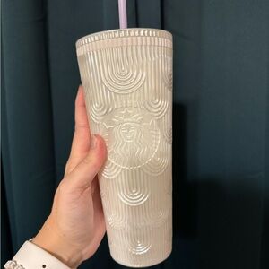 Starbucks White Textured Tumbler